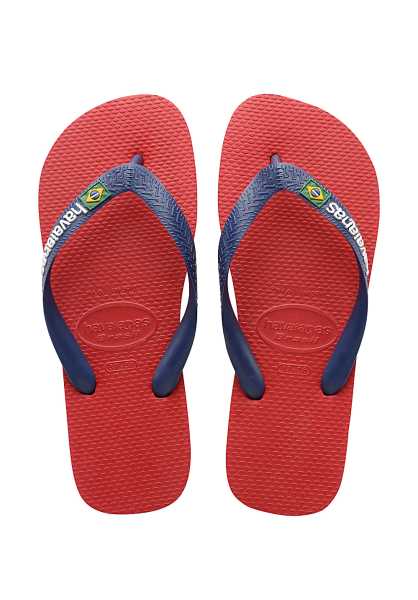 Online Store Havaianas Brasil Logo - Rosso Uomo Estate Sandali (R9540)
